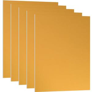 PATIKIL 7x5x1/32inch Anodized Aluminum Sheet, 5Pcs Metal Rectangle Aluminum Plate 0.8mm Thick Engraving Blanks for Laser Engraving DIY Decorative Crafting Home Decoration, Yellow (7x5inch)