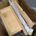 Bamboo Couch Arm Tray Set, The Large(16.5"x13.4") and Small(16.5" x4.7) Non-Slip Cup Holder for Drinks, Snacks, Cup, Remote and Phone, Fit for Armrests 4.5"8.5" Wide.