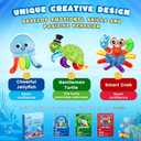 3 otters Color Sorting Sensory Toys, Sea Animals Fine Motor Matching Games Fidget Toys with 3 Game Cards for Toddlers Birthday Party Gift