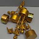 6 Pack Halloween Trophies Best Costume Skeleton Trophies Contest Plastic Gold Awards for Adults Party Favor Party Game Prizes