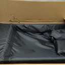 Portable DJ Booth 40" x 20", DJ Facade Table with Black/White Light Scrims, Foldable DJ Stand for Laptop and Controller,with Carry Bag, Cable Hole, Perfect for Bars, Clubs, Party, Private Events