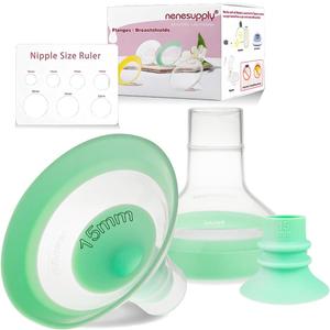 Nenesupply 17mm Flange Inserts and 24mm Flanges Compatible with Medela Breast Pump Parts Replacement 17mm Flange for Medela Work with Pump in Style Parts Symphony Swing Maxi Harmony Personalfit Flex
