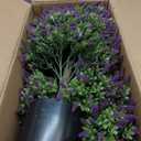 Artificial Lavender Topiary Ball Trees, 2 Set of UV Resistant Fake Evergreen Shrubs Bushes Plants, Faux Bushes for Outdoor Indoor Front Porch Garden Yard