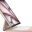 D DINGRICH Keyboard Case for iPad Pro 12.9 inch (3/4/5/6th Gen) & iPad Air 13 Inch (M3/M2) Magic Keyboard, Easy-Set Floating Cantilever Stand, Precision Multi-Touch Trackpad,Pink