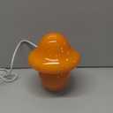HEQET Mushroom Lamp Orange Glass Mushroom Table Lamp for Bedrooms, Living Room, Aesthetic Lamps for Bedroom, Cute Bedside Lamp