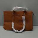 LOVEVOOK Laptop Tote Bag for Women,15.6 Inch Waterproof Computer Bags Women Business Office Work Bag Briefcase, Brown