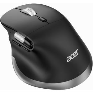 acer Ergonomic Mouse Wireless Rechargeable with Side Scroll (BT5.2+2.4GHz), Bluetooth Computer Mouse for Laptop, Medium to Large Sized Hands, Office USB Mice, 8 Buttons, 4800 DPI for PC, Desktop