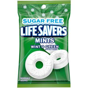 LIFE SAVERS Breath Mints Sugar Free Candy, Wint-O-Green Mint Hard Candy Bag for Goodie Bags, Road Trips, School, Work, 2.75 oz (Pack of 12)