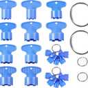 Hibbent 20 Pieces Faucet Aerator Key, Aerator Wrench Faucet Aerator Key with a Ring for Easy Storage Removal Wrench Tool for M16.5 M18.5 M21.5 M22.5 M24 Aerators, 5 Set (Pack of 4)