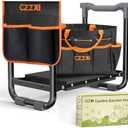CZZXI Garden Kneeler and Seat, Wider and Thicker Kneeling Pad Heavy Duty Gardening Stool with Gardening Tool Pouch and Bag, Garden Bench/Chair Gifts for Women, Seniors