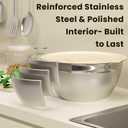 Mixing Bowls with Lids Set 10pcs | Stainless Steel Mixing Bowls with Graters and Egg Whisk,Nesting Bowls Set for Baking, Cooking, Meal Storage(1.2QT-5.5QT) (Khaki)