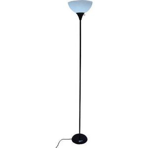 71" Modern Black Floor Lamp with 3-Way Dimming  150W Incandescent/LED Compatible, Plastic Base & Shade, Multi-Room Use (Blue)