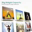 12-Inch Clear Acrylic Vinyl Record Shelf Wall Mount, 8-Pack Floating Album Display for Vinyl Records, Books, and Dcor  Perfect for Living Room, Bedroom, Bathroom, or Kitchen,