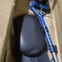 Drive Medical Blue Streak Lightweight Foldable Wheelchair - Enhanced Mobility Support - Durable Construction - Padded Comfort - Swing-Away Leg Rests - Desk Arms - Blue/Black - 18 Inch Seat