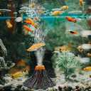 Abnaok Aquarium Volcano with Air Stone Bubbler, Realistic Fish Tank Volcano Ornaments Bubble Maker for More Oxygen Aquarium Decor, Great Addition to Fish Tank Beta Aquarium (S= 3.4 x 2.2 x 0.8 Inch)