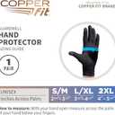 Copper Fit Guardwell Gloves Full Finger Hand Protection (Small-Medium)