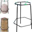 Trash Bag Stand - Outdoor Leaf & Lawn Bag Holder for 33-50 Gallon Plastic & 30 Gallon Paper Bags, Gardening, Parties