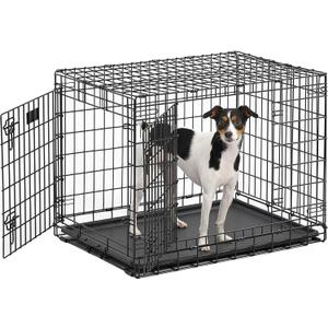 MidWest Homes for Pets Ultima Pro Heavy-Duty 30-Inch Dog Crate, Ultra-Strong Steel Double Door Pet Cage for Medium-Sized Breeds, Accessories Included