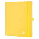 POPRUN 2026 Planner (Large Size 8.5''x 10.5'' Hardcover) - Daily Weekly and Monthly Calendar Agenda 2026 Appointment Book with Hourly Time Slots, Monthly Tabs, 100 GSM - Light Yellow
