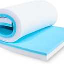 Upholstery Foam, 72" x 24" x 1" High Density Gel Memory Foam Padding Couch Cushion Support, Cut to Size Foam Replacement Pad for Sofa Sag Support