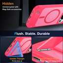 for Google Pixel 9 Pro XL/10 Pro XL Case with MagSafe [Invisible Kickstand] [Charge While Standing] [Military Shockproof] Translucent Matte Soft Silicone Bumper Phone Case Slim, Rose