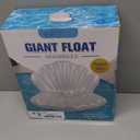Thickened Inflatable Seashell Pool Float, Giant Pool Floating Raft Chair with Pearl Balls, for Birthday Party, Ocean Theme Decorations, Beach & Pool Party Decorations