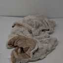 Smoofy Faux Fur Throw Blanket for Couch Rabbit Fleece - Linen Fluffy Blanket for Sofa Bedroom Living Room, Cozy Soft Plush Luxury Thick Winter Fuzzy Comfy Bubble Blanket - 50" x 60"