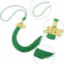 Yaomiao 14 Pieces 2026 Year Charm Graduation Tassel Academic Graduation Hat Tassel with Decoration for Graduates Ceremonies Parties Accessories(Green)