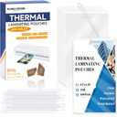 100 Pack 5 Mil Laminating Pouch with Clear Loop 2 1/2" x 4 1/4" Luggage Tag Laminating Pouches with Slot Hole Thermal Laminate Pouch Tags Kit Resealable for Work Permits Pass Cards Student ID Cards (White)