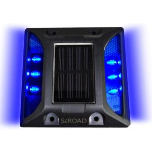 Solar Driveway Deck Light, IP68 Waterproof Outdoor Reflectors Driveway Blue LED Light for Dock Walkway Lane Porch Patio Pathway Garden Yard Road Markers (Blue, 1 Pack)
