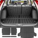 powoq Cargo Liner Compatible with 2023-2026 Honda HRV Car Trunk Mat TPE Backrest Mat Replacement for 2023-2026 Honda HRV Accessories (Rear Backrest Mat+Rear Trunk Mat)