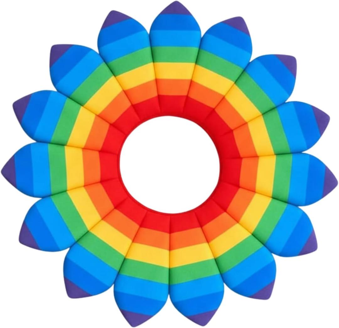 CheetahBoo Flower Rainbow Dog Flower Costume Dogs XS XXL Pride Bandana Collar Birthday Gay Halloween Costumes, M