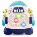 GAPER GO Fast Push Game Fidget Toys for Kids, Handheld Puzzle Game Sensory Toys, Quick Push Light Up Pop Game Gifts for 3-12 Year Old Boys Girls, Christmas Stocking Stuffers (Rocket)