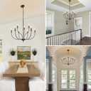 9-Light Farmhouse Chandelier for Dining Room, 2-Tier Oil Rubbed Bronze Chandelier, Rustic Industrial Modern Chandelier for Living Room, Bedroom, Entryway, Kitchen