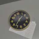 Wall Clock, 8inch Modern Silent Non-Ticking Wall Clocks Battery Operated with Large Easy-to-Read Numbers Tempered Glass, Decorative Analog Clock for Bedroom Living Room Kitchen Gym,Black Gold