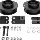 Richeer 2" Front Leveling Lift Kit for 2014-2024 ram 2500 4WD, 2013-2024 ram 3500 4WD, 2'' Raise Heavy Duty Spring Strut Spacers With Shock Relocation Brackets