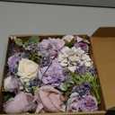 Floweroyal Artificial Flowers Combo Purple Flowers Mix Silk Flowers Dahlia Roses with Stems for DIY Wedding Bridal Bouquets, Baby Shower, Floral Arrangement, Table Centerpieces, Home Decorations.