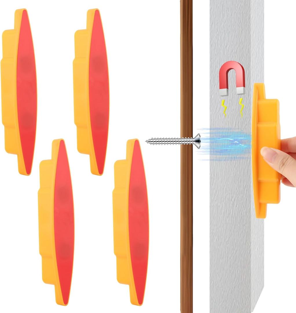 4pcs Magnetic Stud Finder Wall Detector Scanner No Batteries Required Stud Finder for Drywall and Wood(COLOR:yellow)