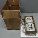 Mud Pie Right Set 16 oz MUGS, White