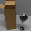 Hourglass, HoveBeaty Hand-Blown Sand Timer Set for Time Management 15 Minutes Durable Glass Construction (15 Min, Black)