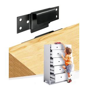 Furniture Wall Anchor Furniture Anchors for Baby Proofing 6 Sets Anti Tip Furniture Straps Wall Mount Bracket Safety Secure Cabinet Dresser Bookshelf, Keep Baby Child Pet Safety