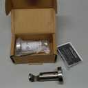 Ivilon Ceiling or Wall Mount Curtain Rod Brackets Holders for Curtain Rods of 7/8 and 1 Inch Diameter. Set of 2. Color Satin Nickel