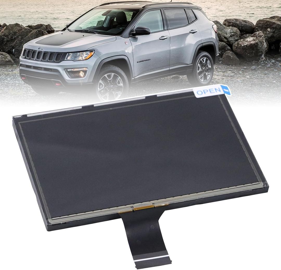 7" uconnect Touch Screen Digitizer LCD Monitor Radio Navigation Compatible with Jeep Compass 2017 2018 2019 2020 Radio Navigation Replace # TDO-WXGA0700K00033-V2 TDO-WXGA0700K00057-V1