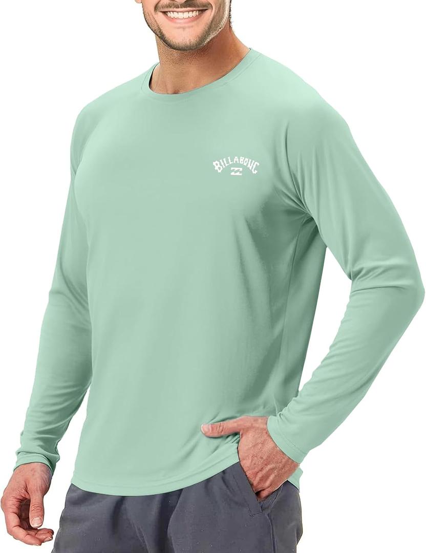 Billabong Rash Guard for Men UPF 50+ Big and Tall Swim Long Shirt (Key Lime) 2XL