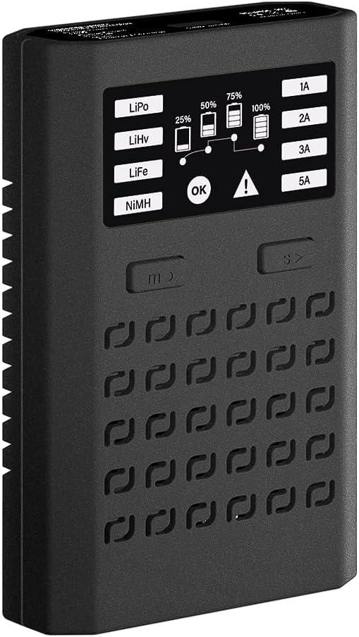 BGUAD E5 2-6S Lipo Battery Charger 60W - Power Charger with XT60 Connector for Lipo, Li-ion, NiMH, NiCD, Li-Fe Batteries 5A Current Charging Compact & Efficient Design for Hobbyists & Professionals