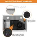 2 Pack CFK4 Ductless Range Hood Filter, Charcoal Filter Replacement Applicable for COSMO Rang Hood COS-5MU30/COS-5MU36 and SNDOAS Range Hood US0475BPB / US0475NBK,Diameter-7 inch