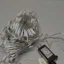 WATERGLIDE 300 LED Curtain Lights, Remote Control Christmas Decorative Hanging String Lights, 8 Lighting Mode, Plug in for Indoor Outdoor Holiday Party Garden Backdrop Wedding Home Decor, Multicolor