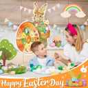 2 x 30 Easter Games Bunny Dart Board with Sticky Balls Hanging Hook Set for Easter Party Supplies Indoor/Outdoor Sport Fun Party Games