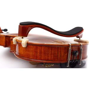 AMZZ 4/4 Violin Shoulder Rest  Maple Wood, Comfortable Foam Pad & Height Adjustable Feet, Fits 3/4 & 4/4 Violins, 12" & 13" Violas for Kids & Adults