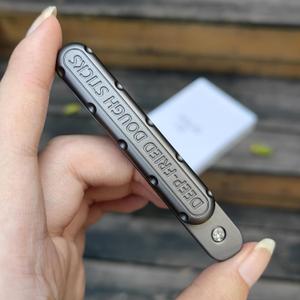 EDC Fidget Slider Fidget Toy Adult Stress Relief Metal Rotation Push Pull ADHD Recreational Fidget Toy Tactile Coin Fritter (Grey)